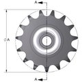 Brewer Machine And Gear Idler Sprocket, A Style, 60 Chain , 13 Teeth, Ball Bearing, Composite B6013N